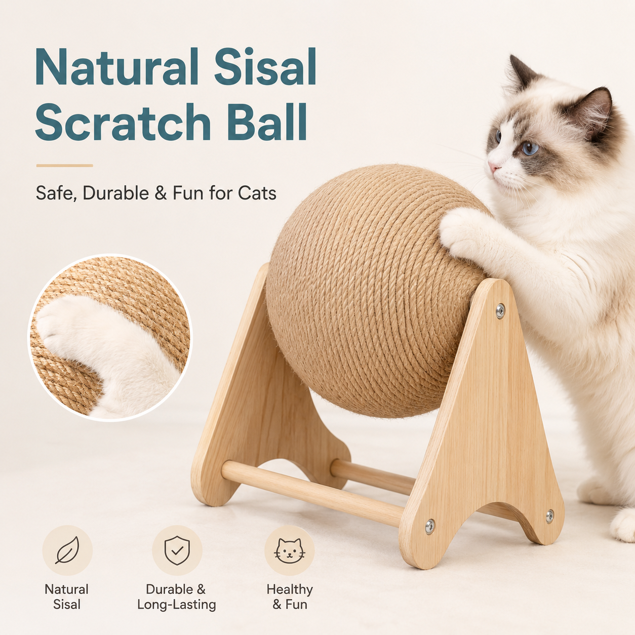 Cat Scratching Ball