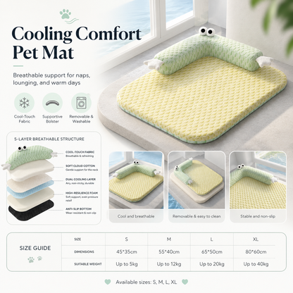Pet Cooling Mat with Pillow