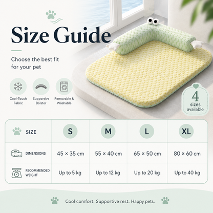 Pet Cooling Mat with Pillow