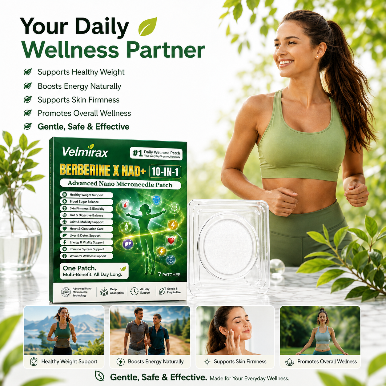 Velmirax® Moringa Berberine 10-IN-1 Advanced Nano Microneedle Patch