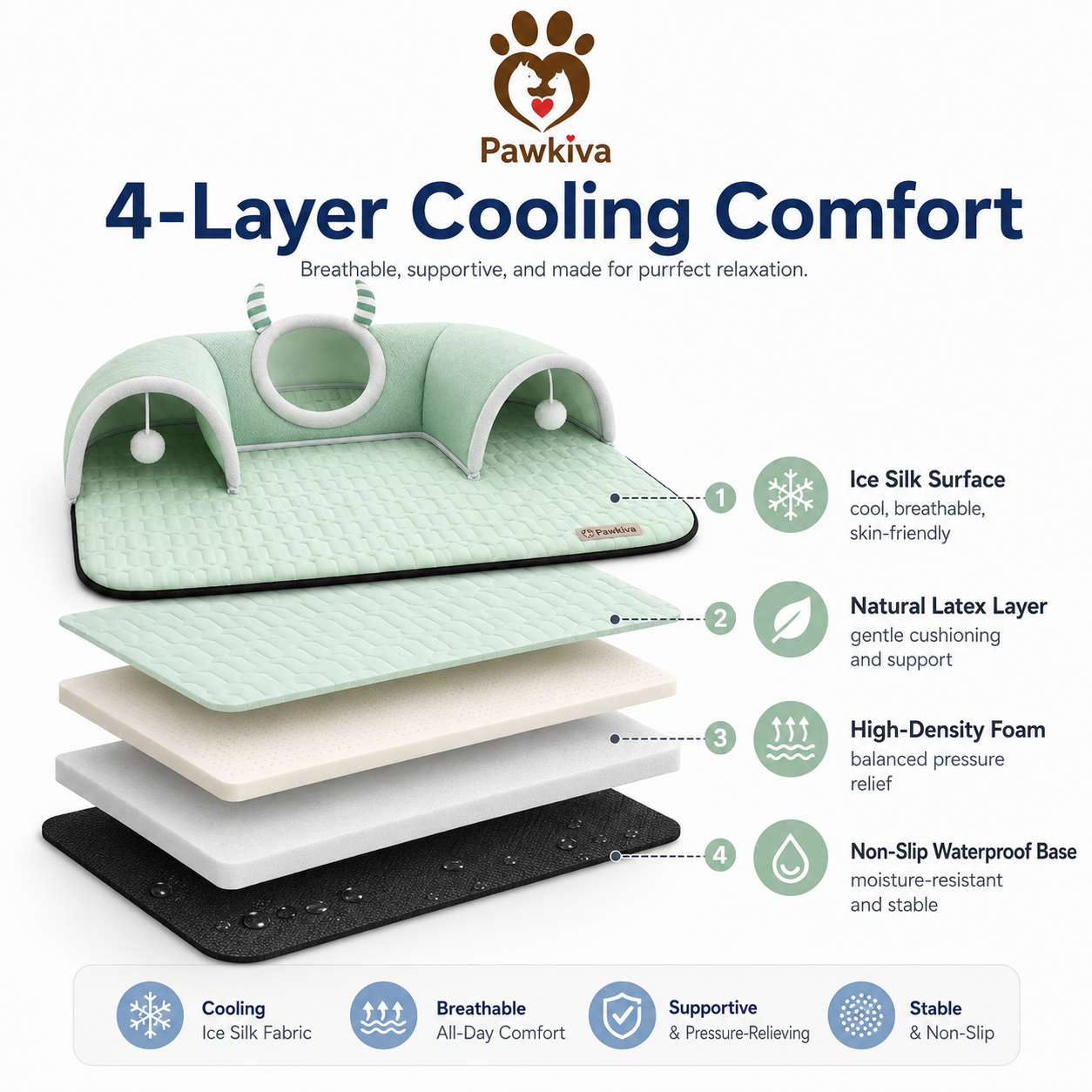Breathable Cat Tunnel Bed