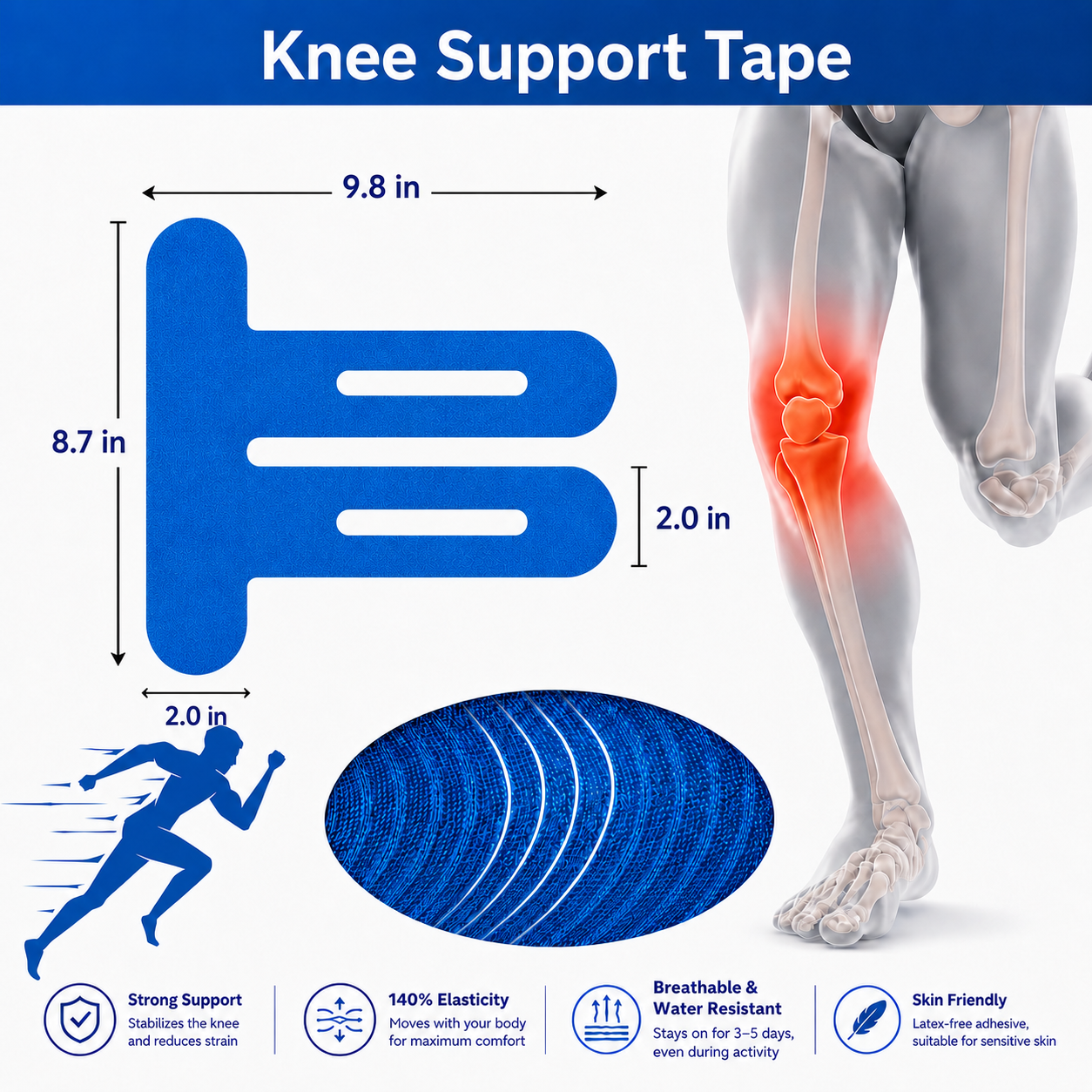 🔥Pre-Cut Kinesiology Tape(4 pcs)