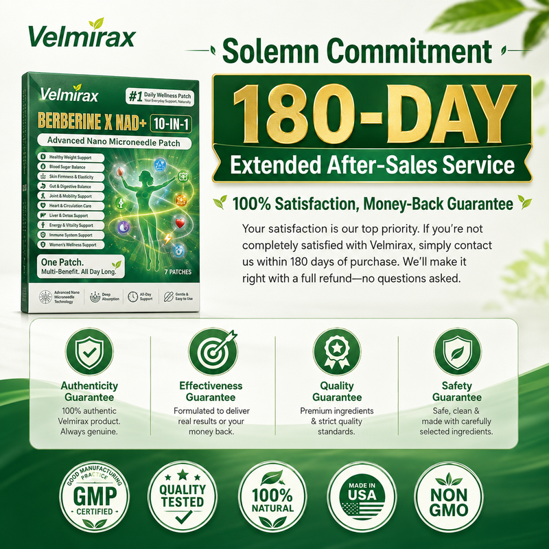 Velmirax® Moringa Berberine 10-IN-1 Advanced Nano Microneedle Patch