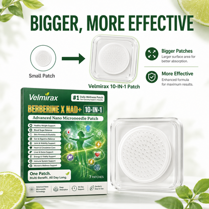 Velmirax® Moringa Berberine 10-IN-1 Advanced Nano Microneedle Patch
